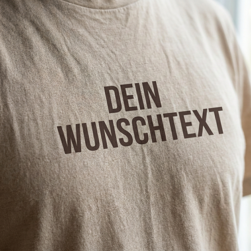 Digitale Gestaltungsvorschau: Druckdetail DEIN WUNSCHTEXT