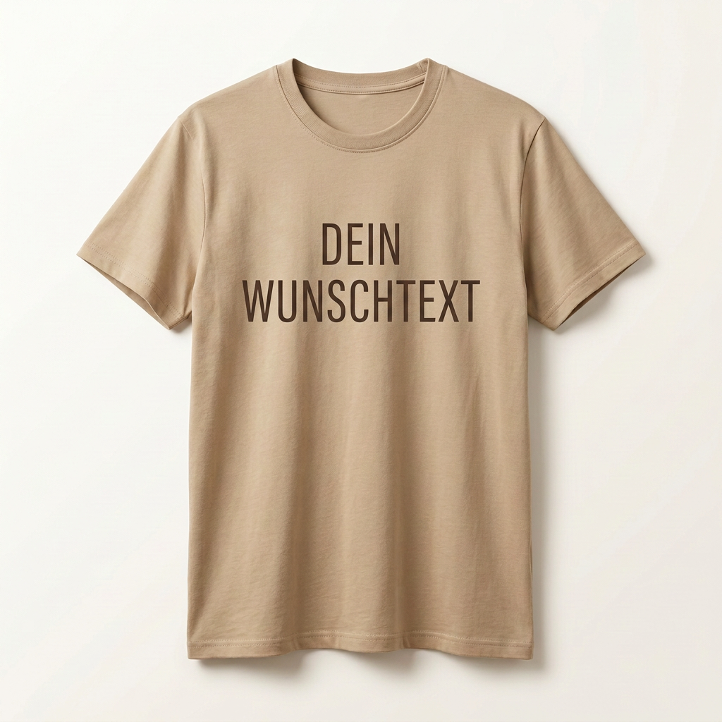 Digitale Gestaltungsvorschau: Geschenk-T-Shirt mit DEIN WUNSCHTEXT